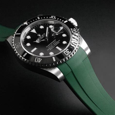 rolex on green strap|rolex strap replacement.